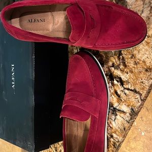 Men’s red Alfani suede shoes